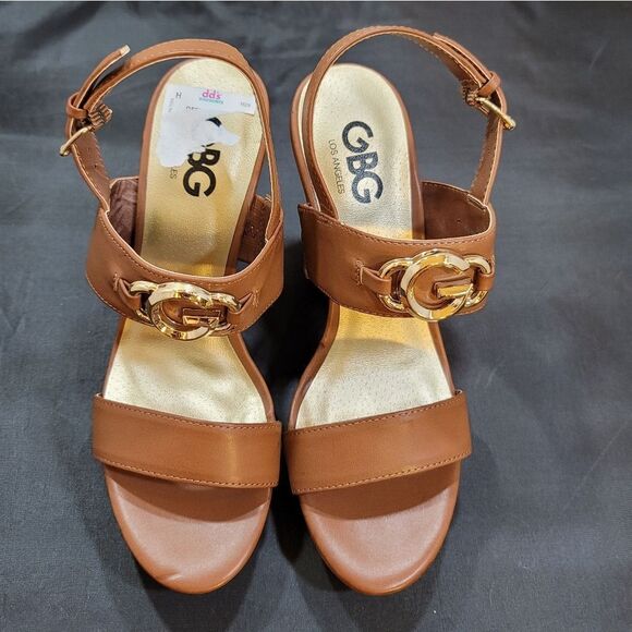 BRAND NEW GBG LOS ANGEL BLOCK HEEL ALMOND TOE SANDAL S2 - Picture 2 of 14